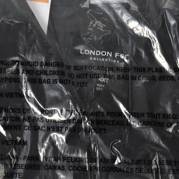 London Fog Auburn Light Weight Zip Front Golf Jacket Black Size 4XT NEW - Picture 6 of 8